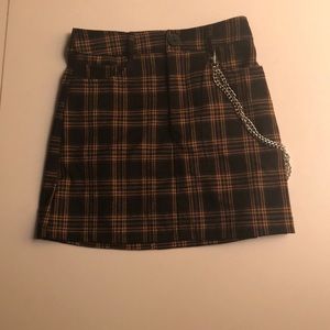 Plaid Chain Skirt